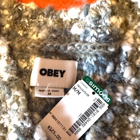 Obey Reuben gray marled touch of wool soft sweater vest NWT - Picture 5 of 8
